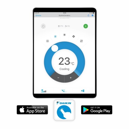 Unitate interna aer conditionat tip split de perete Daikin Stylish Bluevolution FTXA50BS 18000 BTU Silver